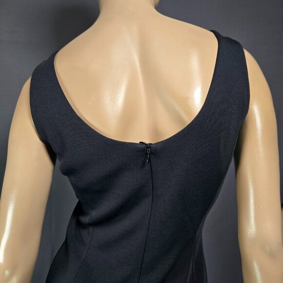 Vintage 90s Escada Margaretha Ley Black Mini Dress Embroidered Elephants Size 36 - Picture 9 of 10